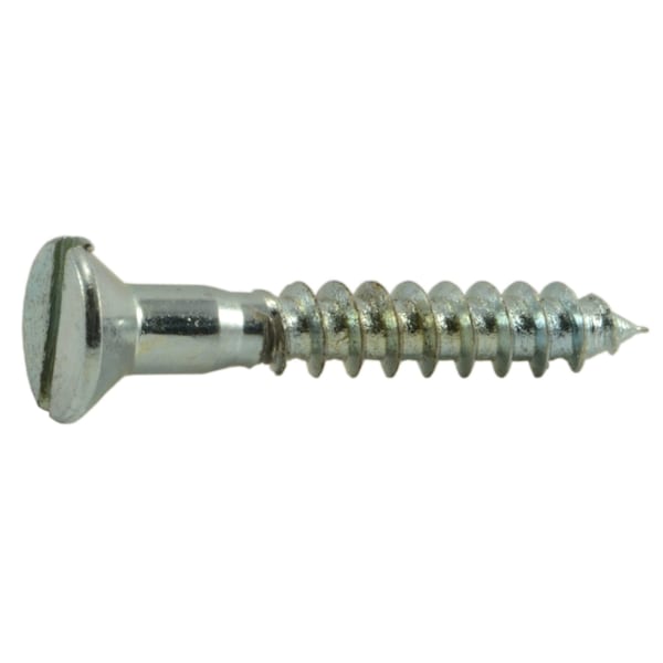 Midwest Fastener Wood Screw, #4, 3/4 in, Zinc Plated Steel Flat Head Slotted Drive, 60 PK 62046 - main
